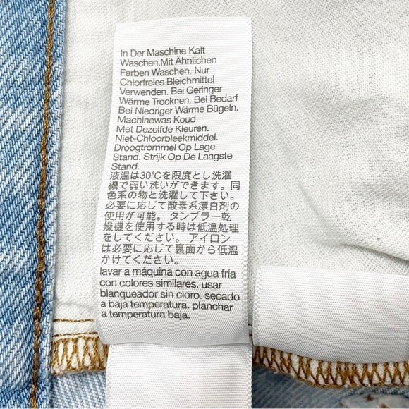 Madewell The Momjean Short in Fitzgerald Wash Light Wash Cutoff Women’s Size 24 - Picture 12 of 14